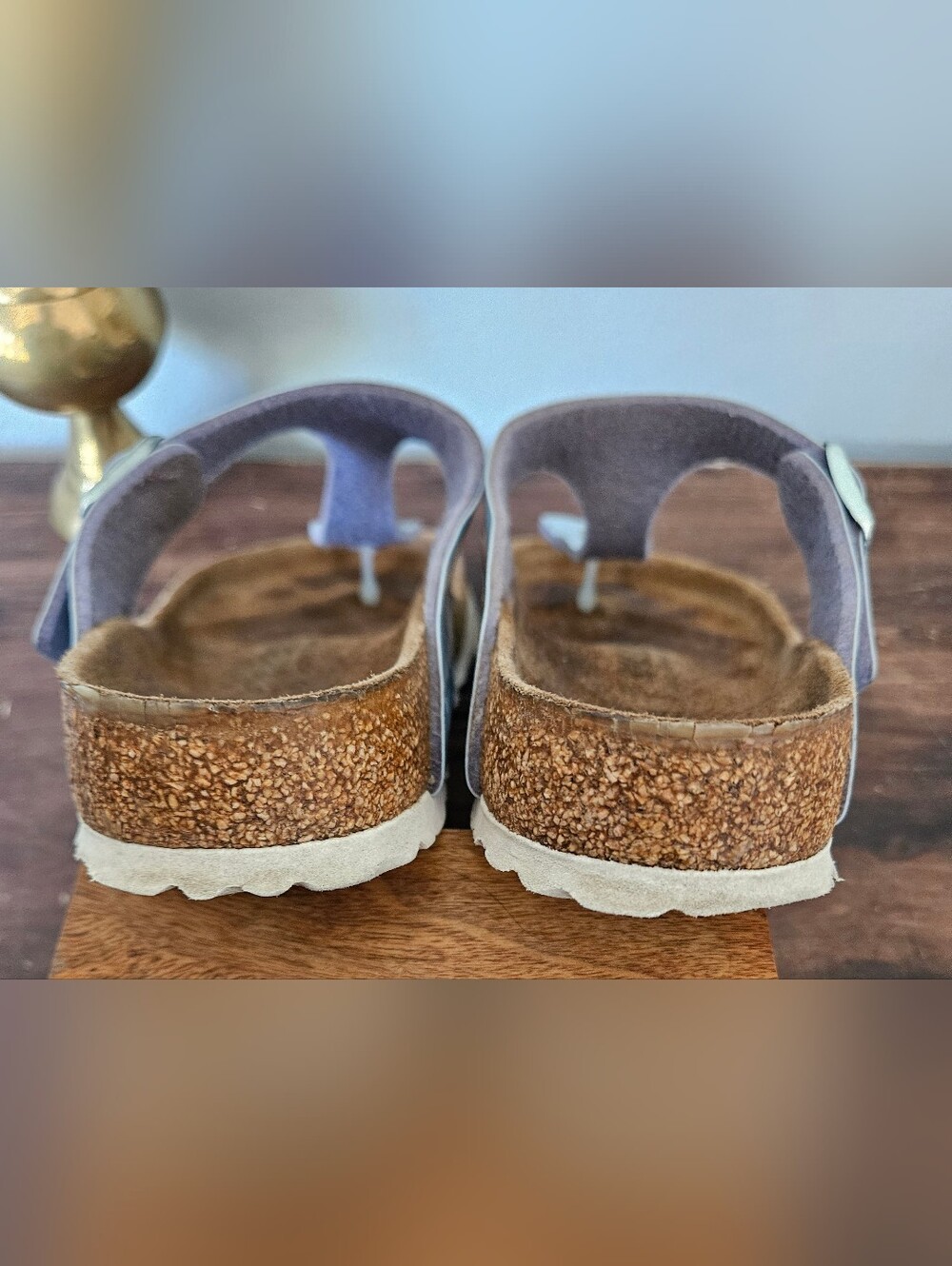 BIRKENSTOCK Gizeh Thong Sandals Dove Blue Color Size 37. - Picture 10 of 13